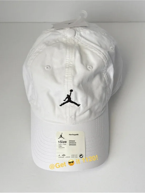 Jordan Jumpman Heritage86 Washed Cap One Size Unisex White DC3673-100