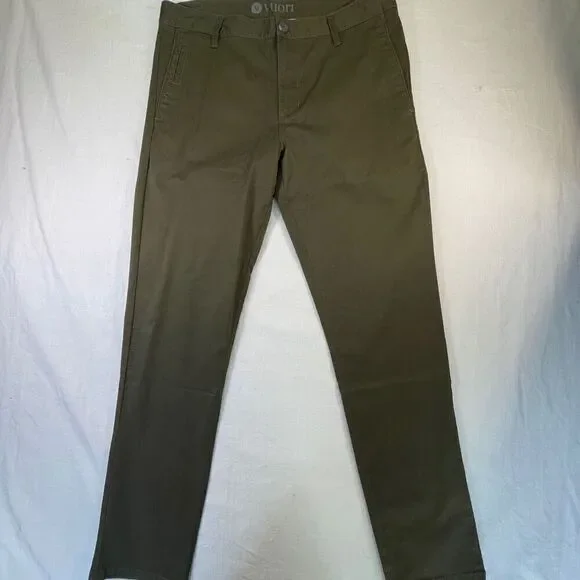 Vuori Green Stretch Classic Fit Collins Twill Cotton Straight Chino Pant Size 33