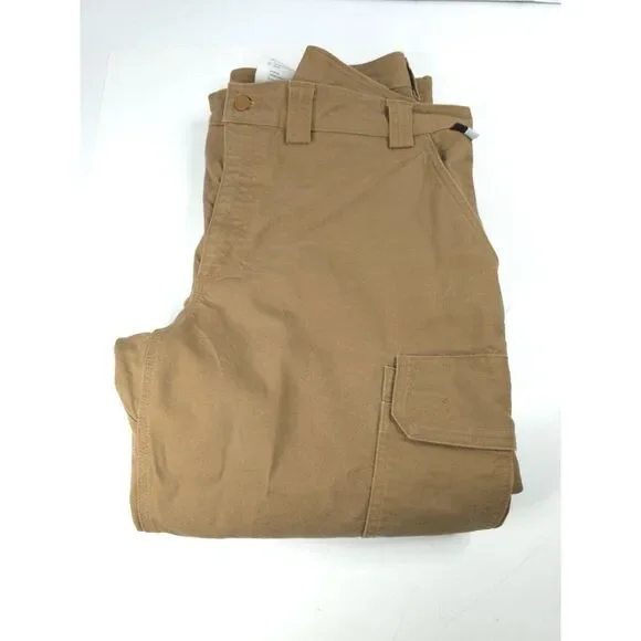 Duluth Trading Men's Fire Hose‎ Relaxed Fit Cargo Work Pants Brown Size 42x30