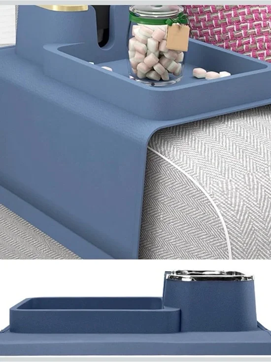 Pongnas Silicone Sofa Armrest Cup Holder Drink Tray Non Slip Couch Organizer