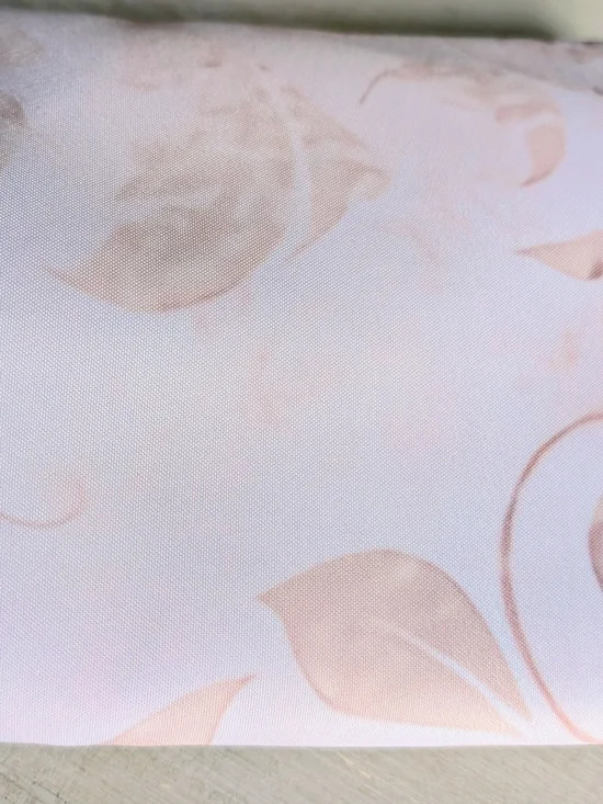 Soft Pink Floral Print Shower Curtain