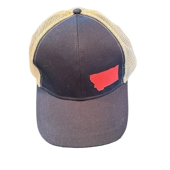econscious Dig This Chick Montana State Trucker Hat Cap Navy OSFM