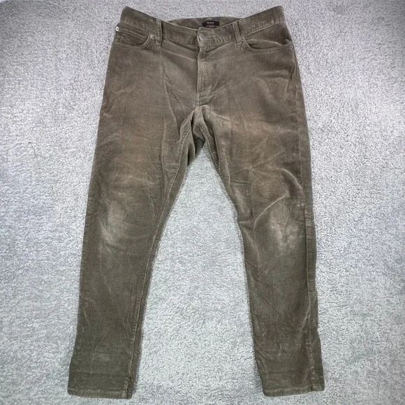Quince Mens Organic‎ Stretch Corduroy 5-Pocket Pants Seaweed Green 36x31 CFL01