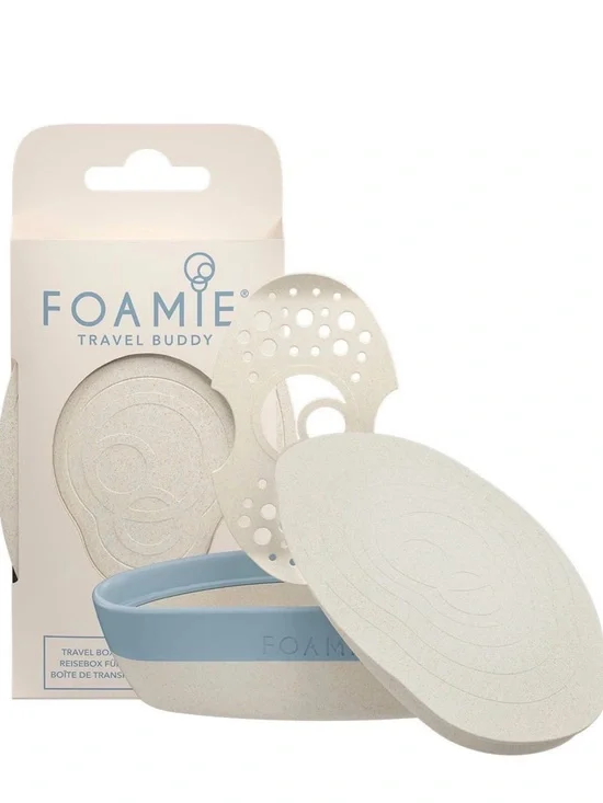 Travel Buddy Soap Box - Cream with Blue Accent