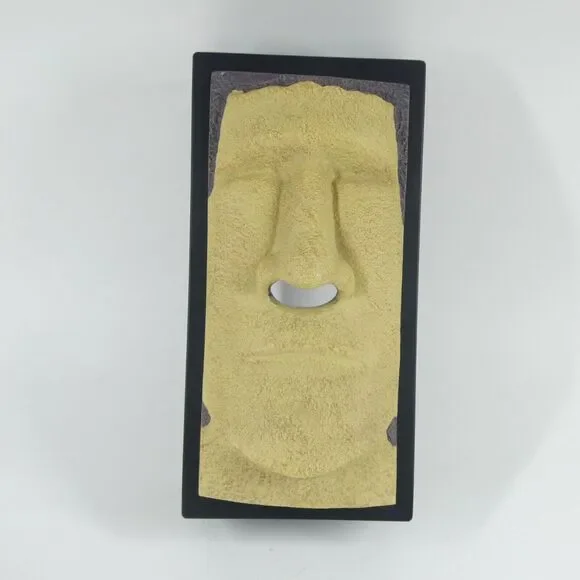 Easter Island Moai Head Tissue Box Holder Cover Tiki Rotary Hero