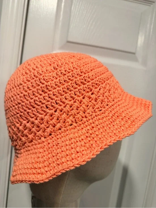 Handmade Crochet Bucket Hat 100% Cotton Lightweight Packable Festival Boho Beach