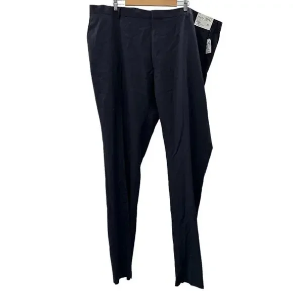 Jos. A. Bank Wool Navy Blue‎ B/T Slim Fit Plain Dress Pants Size 50R