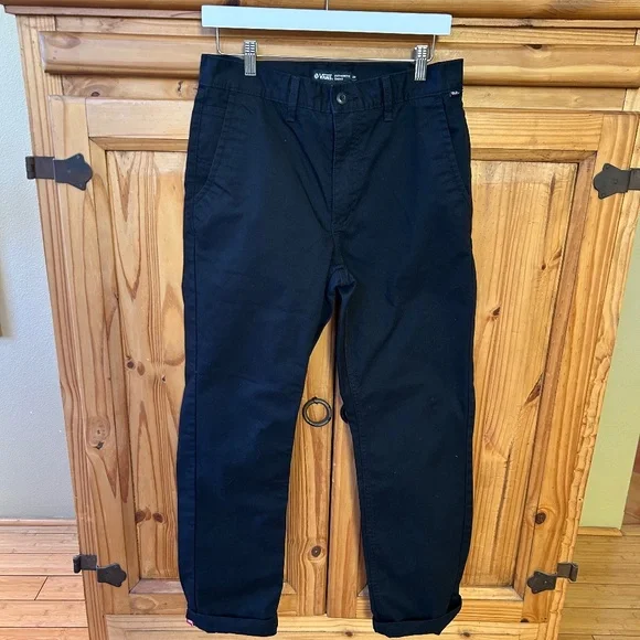 Vans Authentic Chinos Relaxed Fit Black Mens Size 30‎