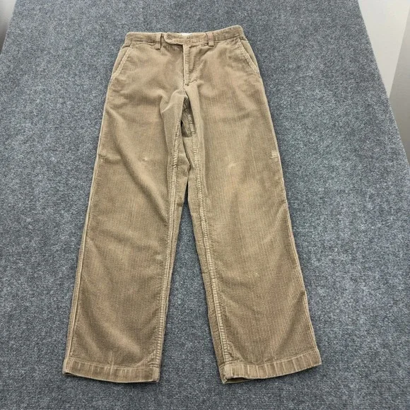 Gap Khaki Corduroy Pants Mens W31 Brown Cotton Wide Leg Workwear Vintage Style