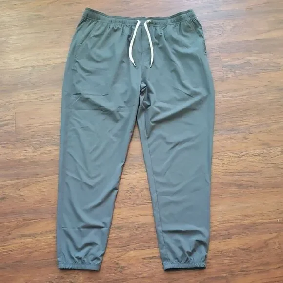 Vuori Mens Charcoal Lined Joggers Size XL Athleisure Casual Trendy