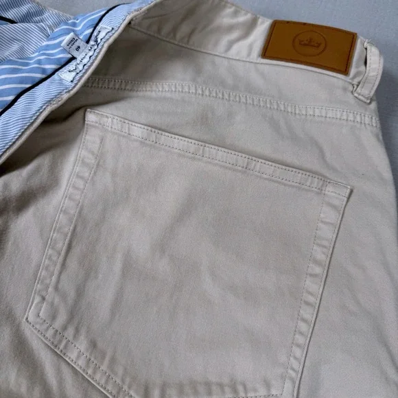 Peter Millar Mens Chino Pants Size 40‎ Beige Cream Cotton Modal Stretch 40x33