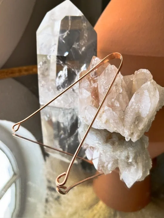 Copper Tongue Scraper · Dinacharya · Handmade · Mantra Shreem · Living Ritual