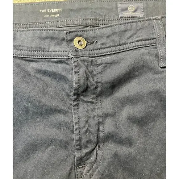 AG Adriano Goldschmied The Everett Slim Straight Pants Navy Blue 40x32 1794SUDBB