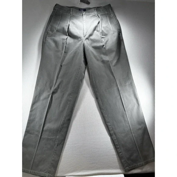 Vtg Polo‎ Ralph Lauren Men's Chino Khaki Pants Pleated 35X32 Preppy Designer