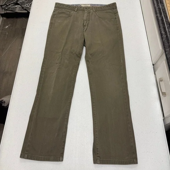 Ballin Crescent Modern Fit‎ Pima Cotton Pants Fatigue Green Mens 32x27.5