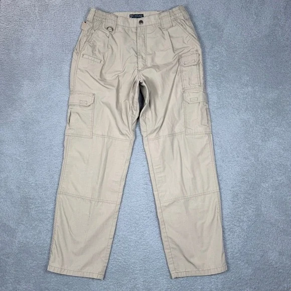 5.11 Tactical Series Mens Khaki Ripstop‎ Cargo Pants 34x32 Tan Outdoor Hiking