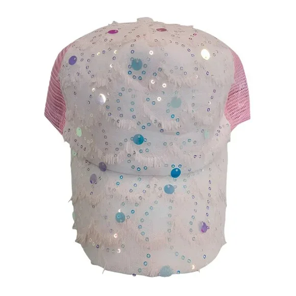 Sparkly Baseball Cap with Lace