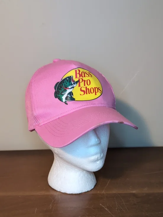 Bass Pro Shops Pink Logo Mesh Fishing Cap Unisex Trucker Hat