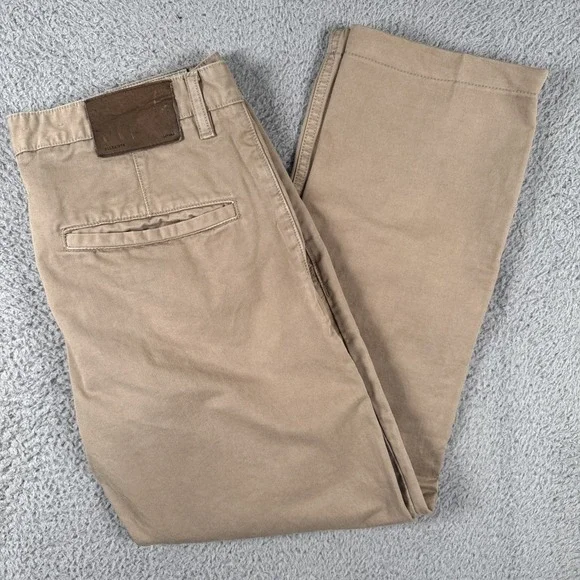 AllSaints Cannon‎ Chino Men's 32 (34x25) Dark Khaki Slim Straight Button Fly