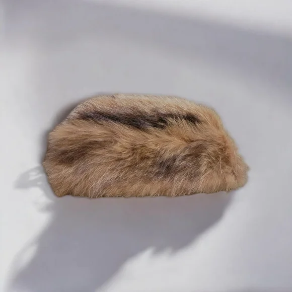 Women's  Fur Hat OS Brown & Black