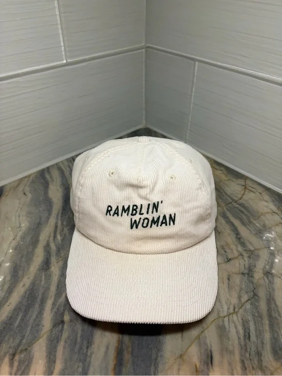 Seager Hat Cap Snap Back Womens Adjustable Light Cream Corduroy Ramblin Woman