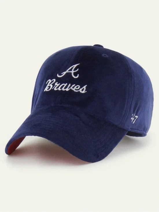 NEW 47 Brand Velour Atlanta Braves Cleanup Hat