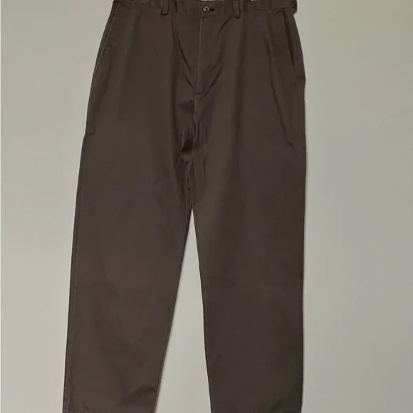 haggar Men's‎ Brown Chino Pants Casual Work Comfortable Travel 36X32