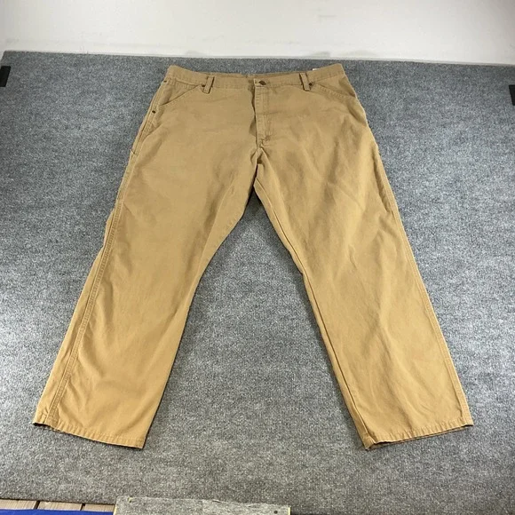 Wrangler Mens Carpenter Pants 40x30 Khaki Relaxed Fit Work Utility Cotton 94LSWA