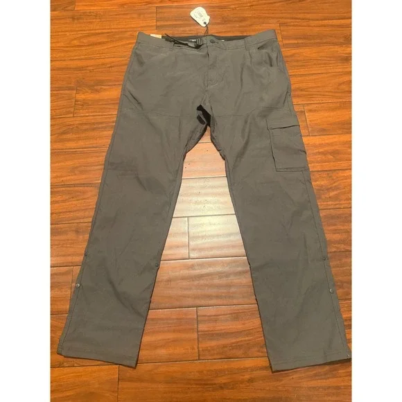 Prana Stretch Zion Slim Pant II Dark Iron Grey Mens 40/32 Hiking Cargo 1969831