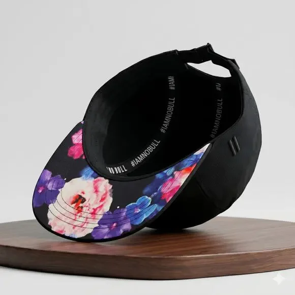 Nobull‎ Unisex OS Athleisure Streetwear Minimalist Floral Under Brim 5 Panel Hat