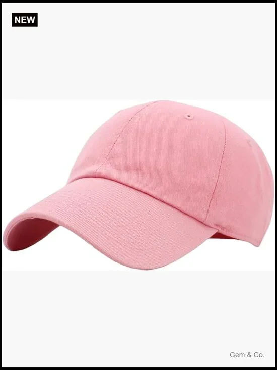 Unisex Classic Low Crown Adjustable Baseball Cap Dad Hat Cotton