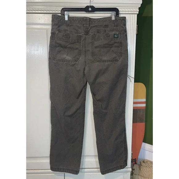 GH Bass & Co Maine‎ Canvas Terrain Cargo Pants Men 34x30 Olive Rugged