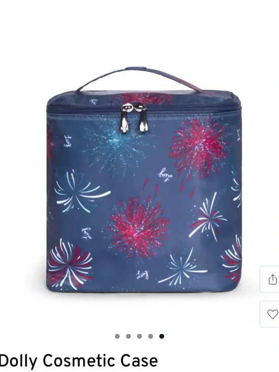 lug Dolly Cosmetic Case in Fireworks Navy