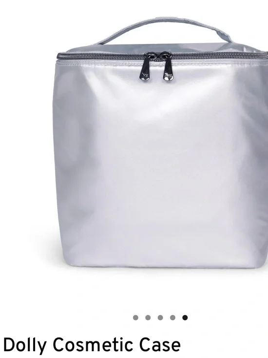 lug Dolly Cosmetic Case Metallic Silver
