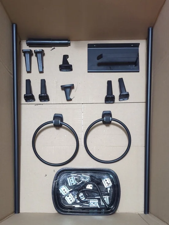 Black Bathroom Hardware Set - Towel Rings & Accessories