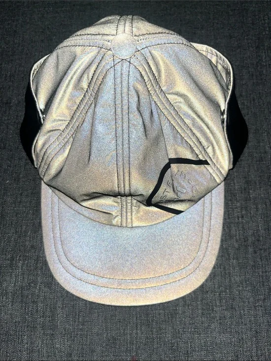 Adidas Stella McCartney Metallic Black Logo Baseball Cap