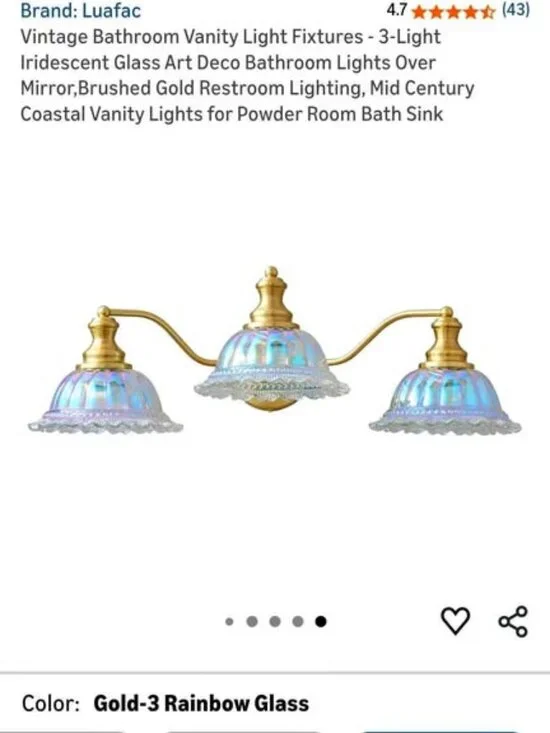 Luafac - Amazon - 3 light bathroom vanity lights.