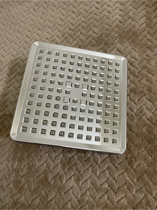 Square Stainless Steel Shower Head Panel - Silver