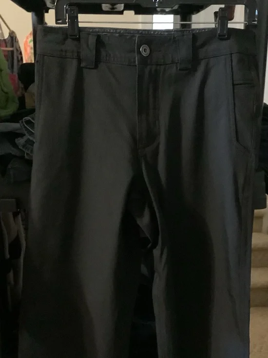lululemon athletica Black Workout Pants‎ with Logo Button