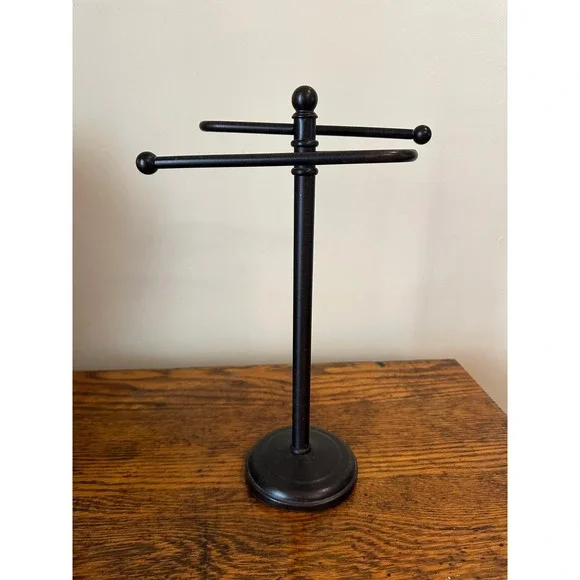 Oil Rubbed Bronze Countertop Hand Towel Holder Swivel Arm Stand 13 Inch