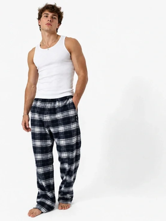 Hollister Black & White Plaid Sleep Shirt