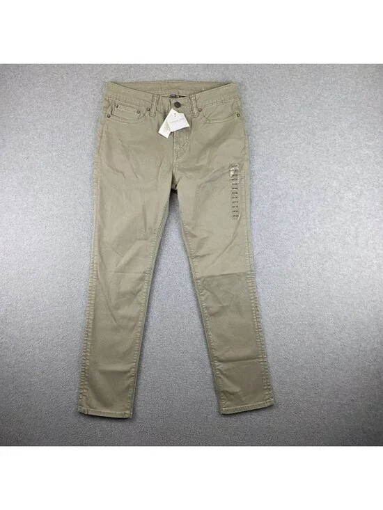 American Eagle Flex Pants Mens 29x30 Beige Slim Straight Stretch 5 Pocket NWT
