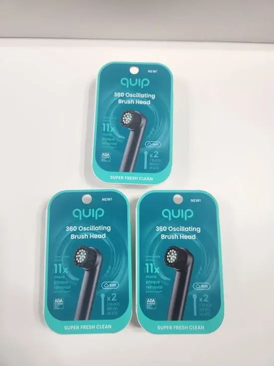 Electric Toothbrush Heads Refill Black Soft 6 Total Heads