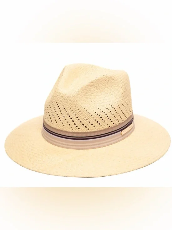 Trina Turk Palms Fedora Panama hat EUC
