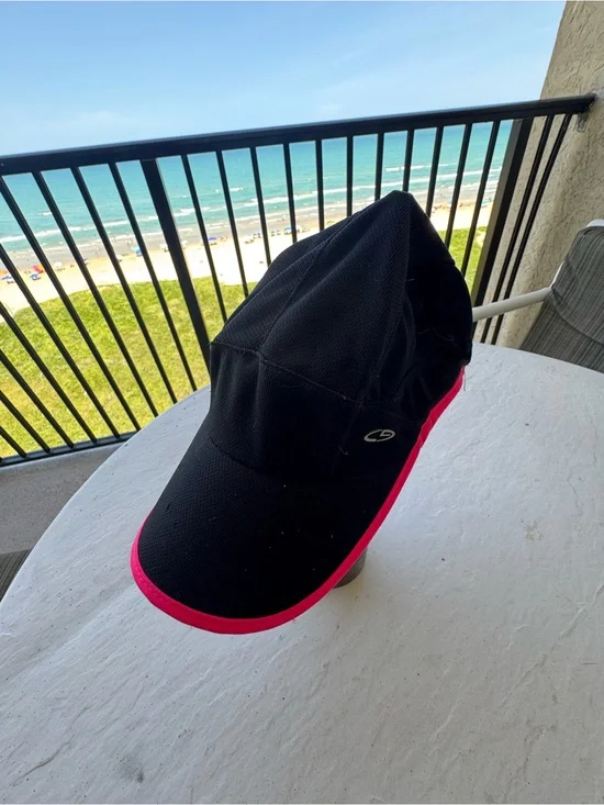 Champion, Black Hat with Bright Pink Trim