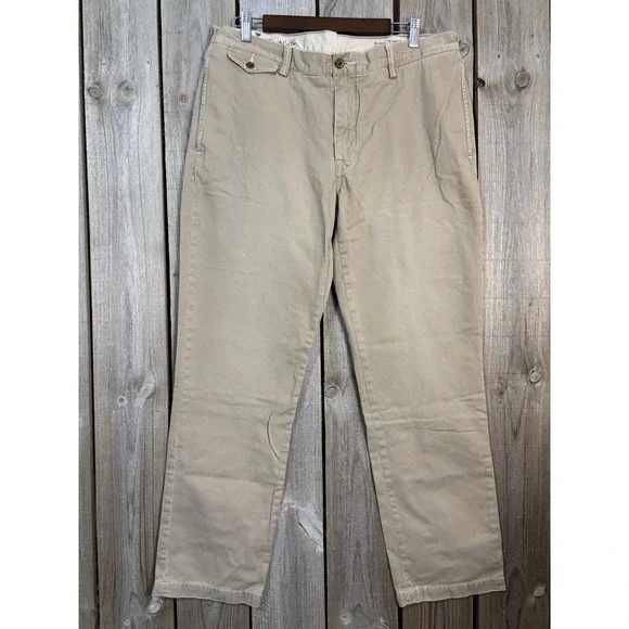 Polo By Ralph‎ Lauren Slim Straight Chino Pants Size 36x32 Tan