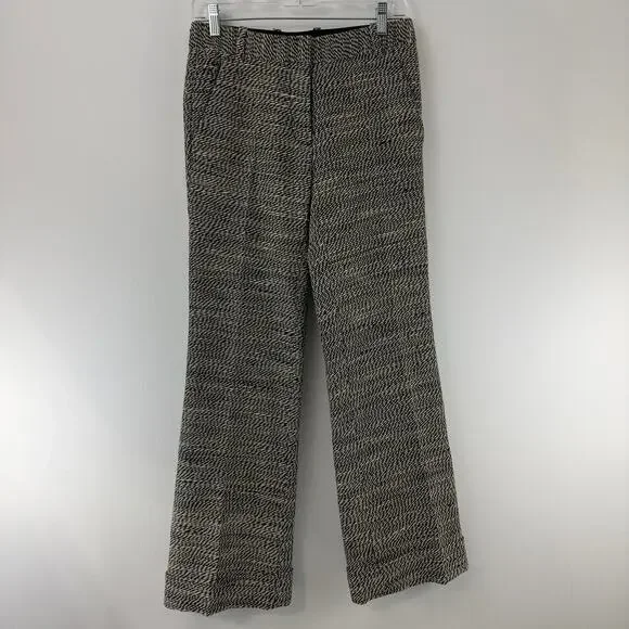 3.1 Phillip Lim Cuffed Flat‎ Front black and beige trouser