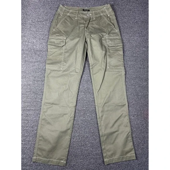True Religion Kalamata Cargo SN Pant HS‎ Outline Olive Green White Stitch 28