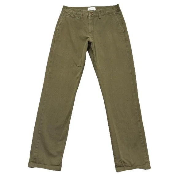 Taylor Stitch Pants Mens Size 31 (30x30) Democratic Fit Green‎ 100% Cotton Chino