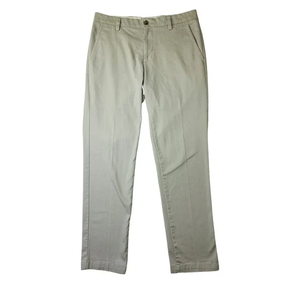 Dockers Mens Slim Fit Chino Pants Khaki Tan Flat Front Trousers 31x30